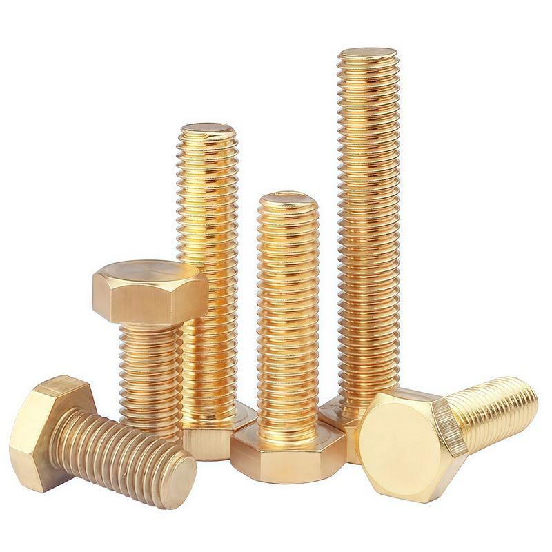 1-30pcs Brass Hex Screws M3 M4 M5 M6 M8 M10 M12 Length 6mm-100mm Metric Thread External Hexagonal External Copper Bolts