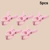 5Pcs 2025 New Solid Color Plastic Towel Clips Laundry Clothes Pegs Clamps Home Hanging Clip Clothespins Bathroom Organization