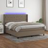 VidaXL Slat Bed Base with Mattress and LED, Upholstered Bed, Double Bed, Adult Bedroom Interior Bed, 3138569