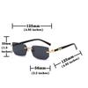Rimless Sunglasses Rectangle Fashion Popular Women Men Shades Small Square Sun Glasses For Female Male Summer Traveling Oculos