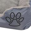 Lit pour chiens - vidaXL - Taille S - Gris - Rembourré - Intérieur
