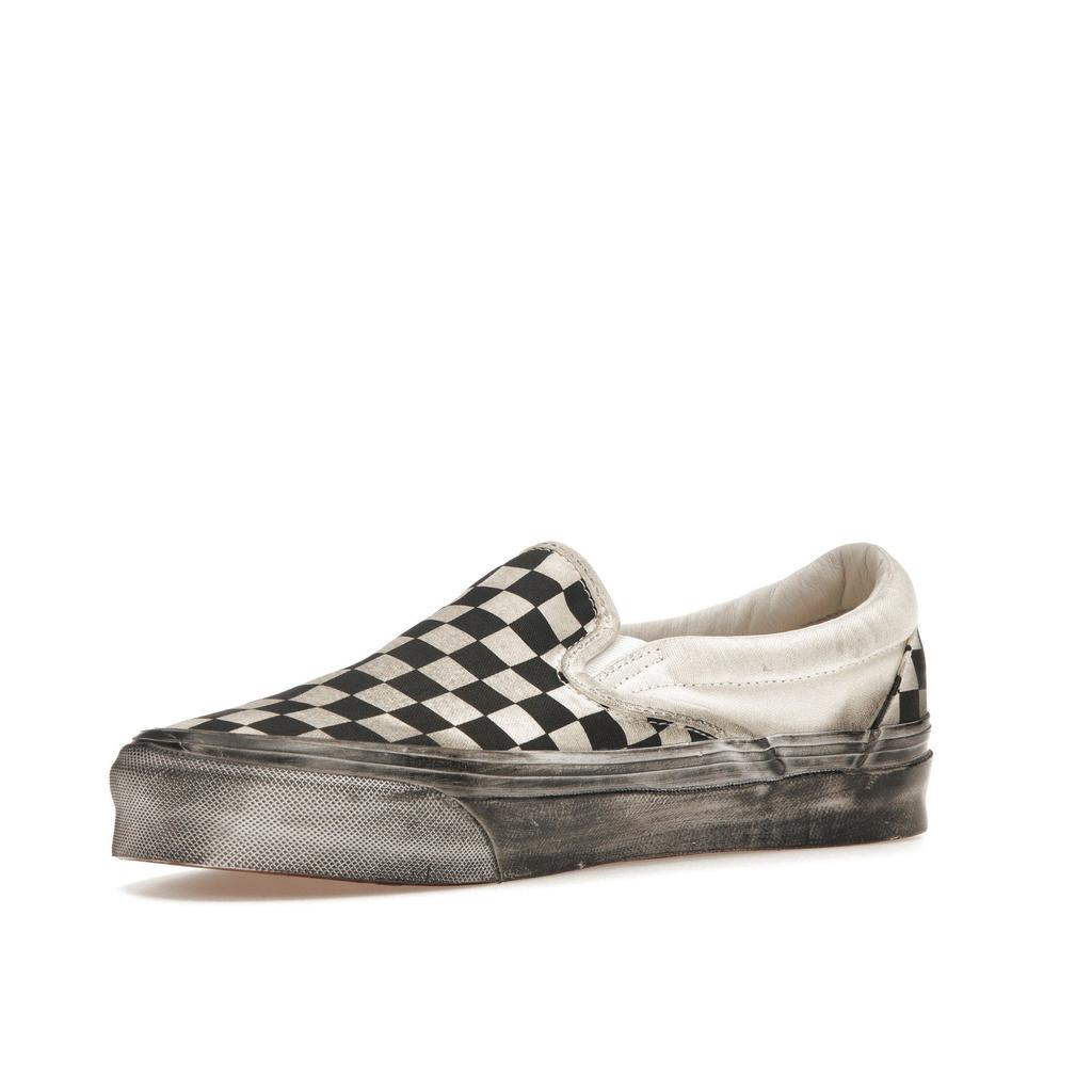Vans OG Classic Slip-On LX Stressed - Black Checkerboard Unisex Sneakers VN0A32QNBKC