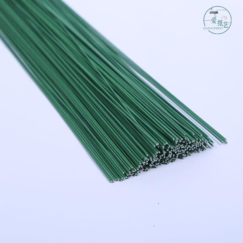 Plastic-Coated Floral Iron Wire for DIY Projects and Baking (Black, White, Green)