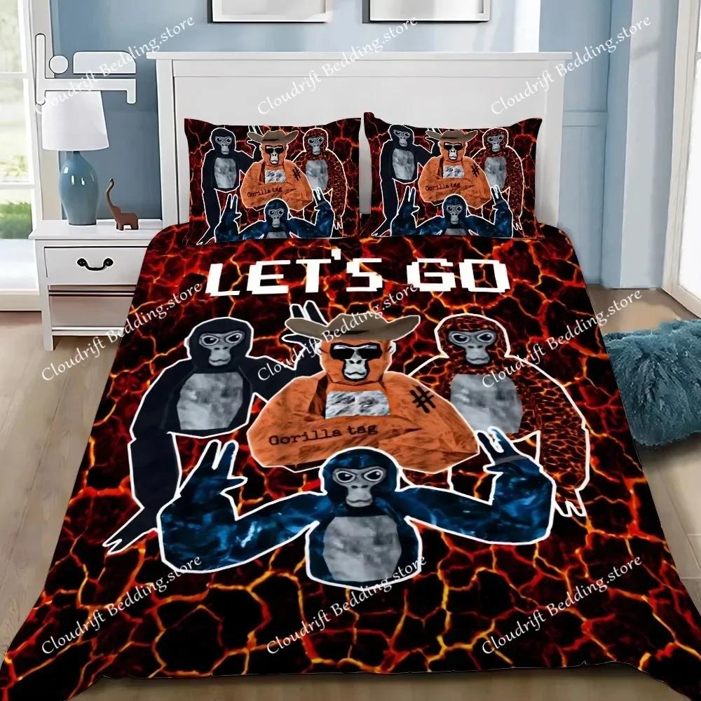 Bettbezug Kissenbezug Bettwäsche Set Cartoon Neuheit Cool Gorilla Tag Erwachsener JungeMädchen Schlafzimmer Dekoration Einzel Doppel Groß Größe026