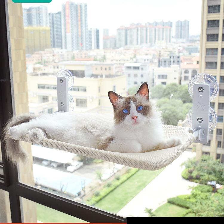 Cat Hammock Bed: Window Suction Cup Sunbathing Lounge for Pets