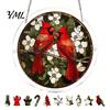 Translucent Puzzle Art Christmas Acrylic Suncatcher, Holiday Tree Snowman Stockings Red Bird Sun Catcher Pet Lover Gift Idea Kit for Adults,