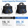 Lunch Box 20L Insulated Lunch Bag for Men Women Expandable Double Deck Leakproof Cooler Bag with 6 Pockets Reusable Lunch Tote