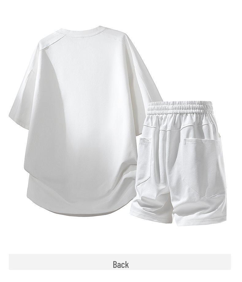 Purple Teen Summer Casual Loose Fit Short Sleeve and Shorts Set