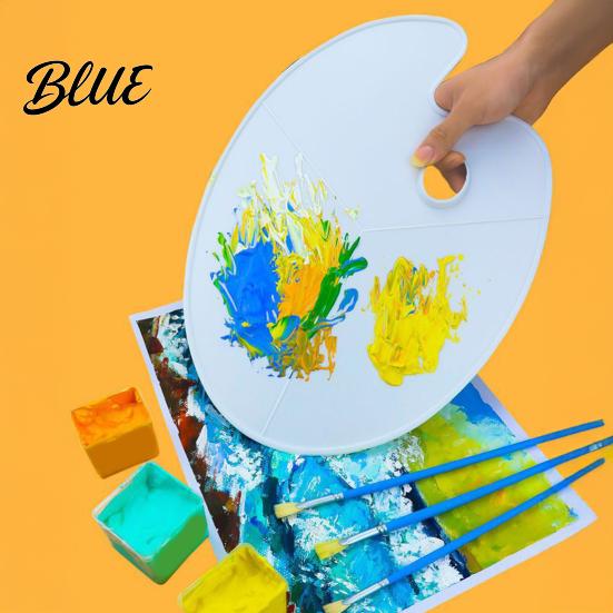 Large Paint Palette Color Mixing Thumb Portable Hole Oval with Artist Art Tray Painting for Acrylic Oil Watercolor