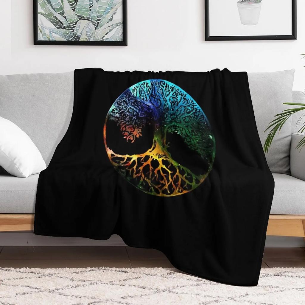Tree Of Life Mandala Throw Blanket Soft Warm Blanket Gift For Men Women Adults