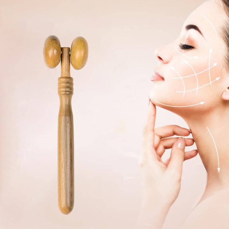 

1PC Wooden Roller Face Massager Neck, Shoulder And Leg Universal Hand Massager Massage Tool Foot Massager розовый лес