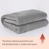 Heated Blanket Electric 50×60 inches Throw 6 Heating Levels 8 Time Settings Grey Flannel Super-Soft Fabric 200cm Power Cord