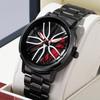 Ceas nou de mână pentru bărbați, model roată de mașină sport, ceas Fortune, cuarț, rezistent la apă, la modă, trendy