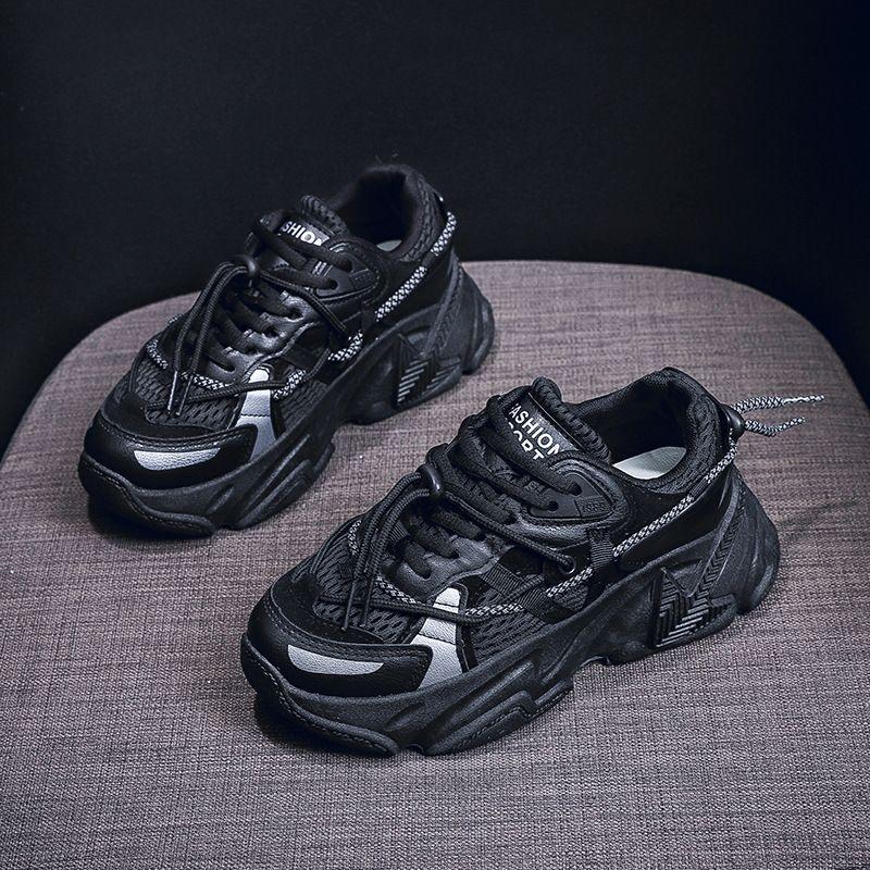 

Fashion Sneakers Shoes for Women Lace Up Black Spring Autumn Woman Footwear Offers High Quality Aesthetic Designer Luxury on Sale 39 40