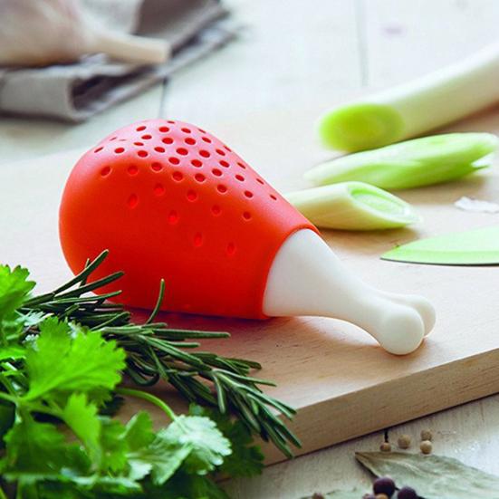 Chicken Leg Shape Spice Filter for Soup Stew Creative Silicone Seasoning