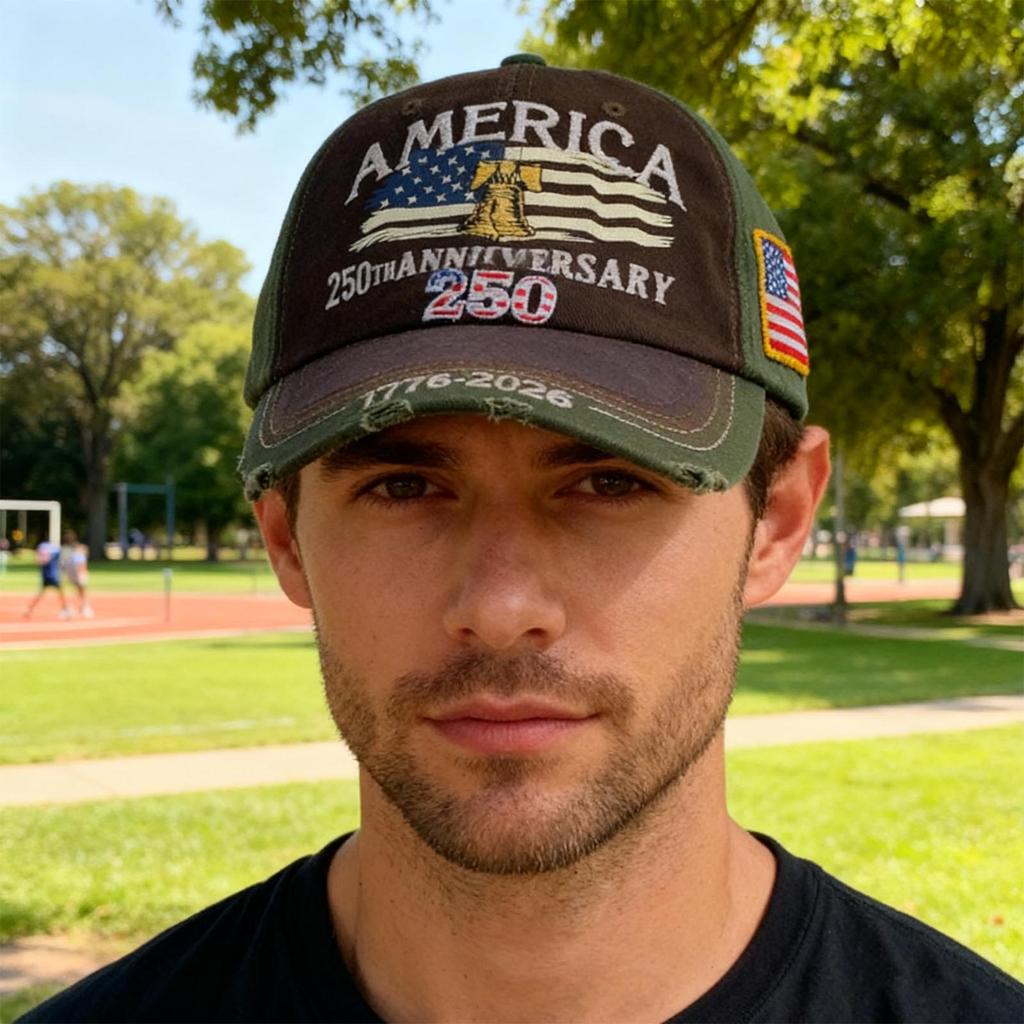 American 250th Anniversary Commemorative Hat Baseball Cap Embroidered Baseball Cap