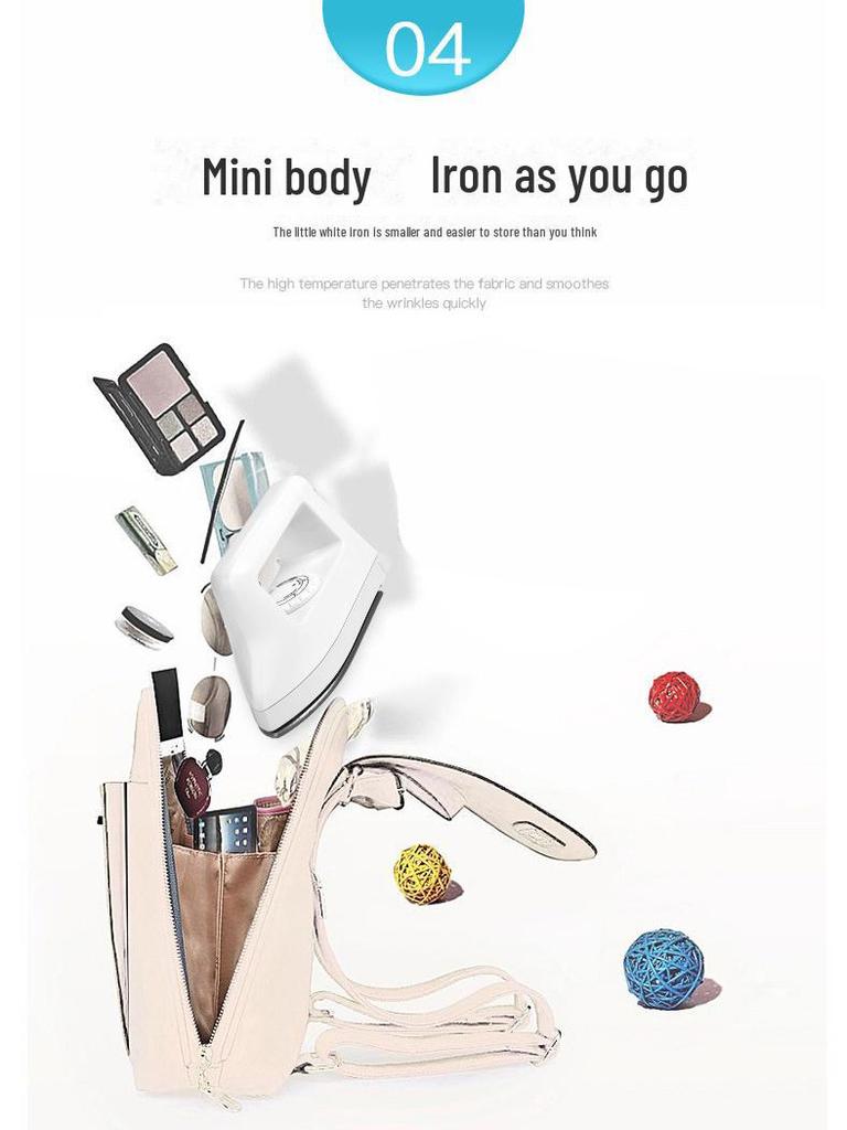 Portable Mini Electric Iron for Clothes - Student Dormitory and Travel-Friendly, Low Power with Temperature Control