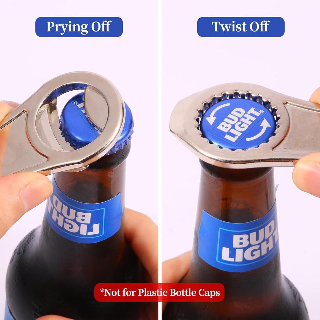 Mason Jar Opener, Canning Jar Opener for Sealed Lids, Beer Bottle Opener, Soda Can Opener, Beer Can Opener(Silver)