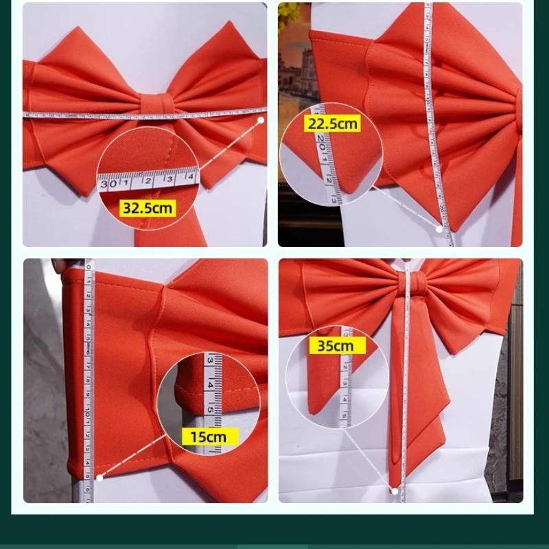 Spandex High Quality Chair Sash Fit All Chairs With Decorative Ready Made Bow Tie Knot Ideal for Wedding and Event Decoration