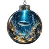 Reusable Lightweight Holiday Hanging Decor Ocean Animal Christmas Ball Ornament, 3D Marine Life Decoration, Unique Tree Baubles Beach Coastal