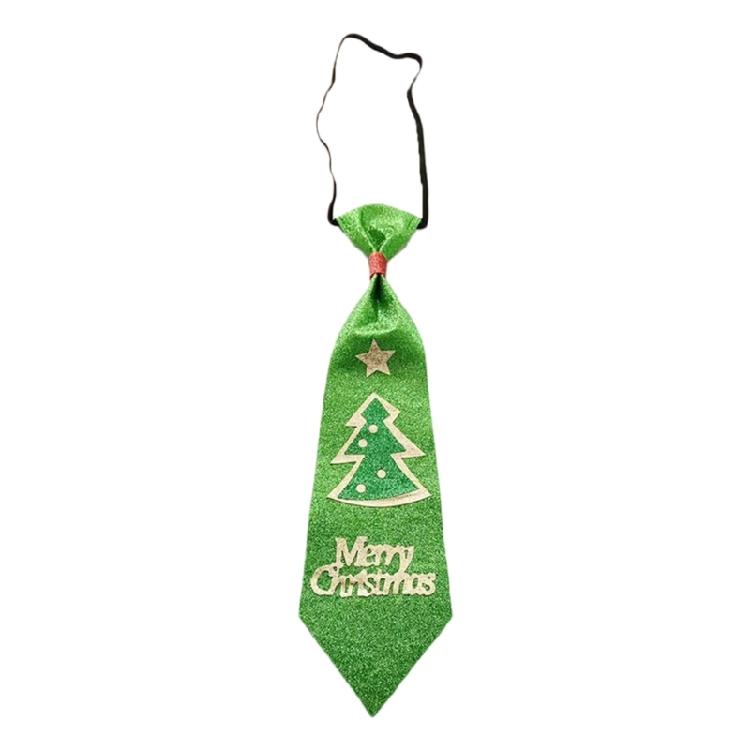 

Holiday Mistletoe Necktie Nonwoven Fabric Decorative Accessory For Christmas Parties School Performances зелений
