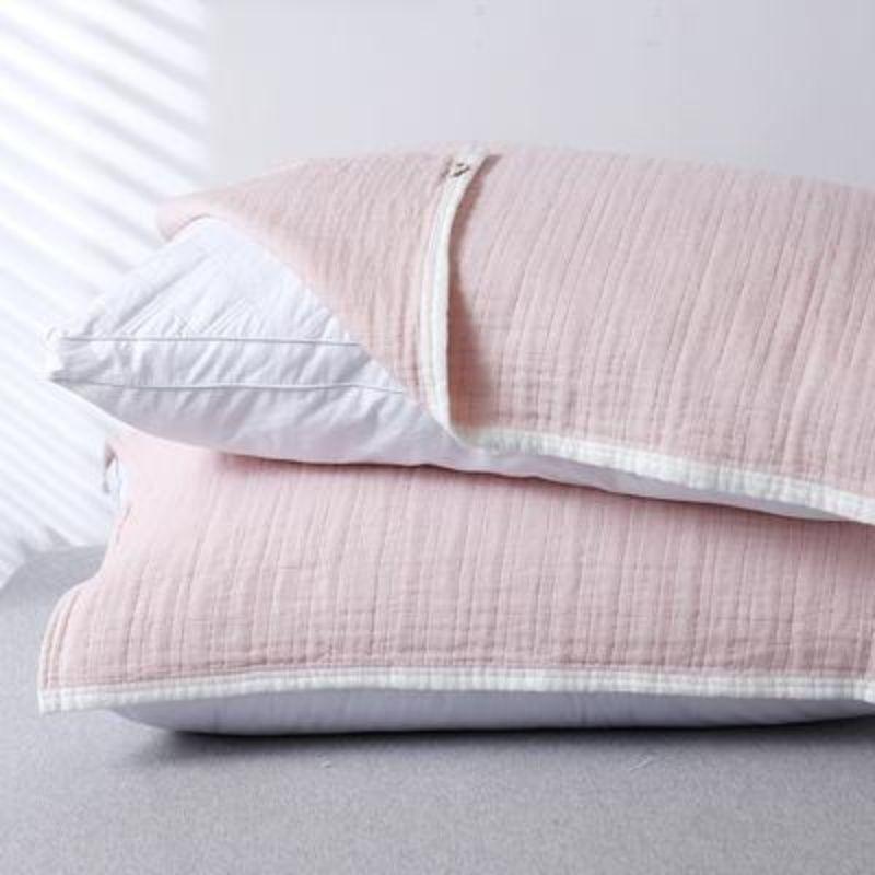 

Простая подушка, полотенце, японский стиль, четыре слоя марлевой наволочки, супер мягкие дышащие парные постельные принадлежности, бытовые подушки, чехлы 52x75cm-1 pair