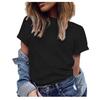Plus Size Women Casual Short Sleeve Solid Color V Neck Blouse Fashion T Shirt Top Cornerstone