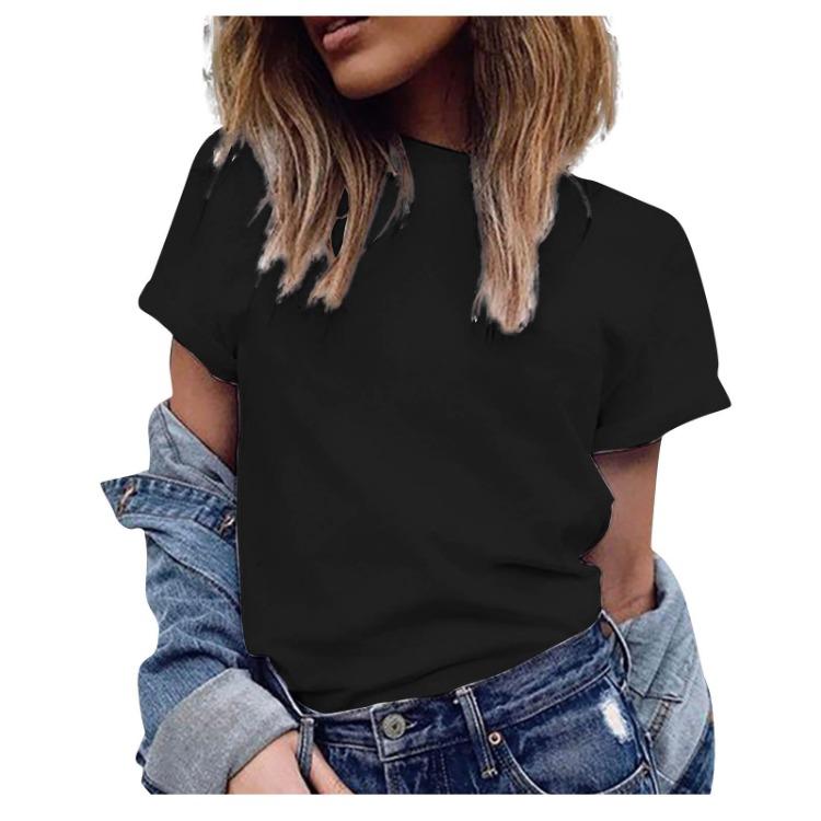Plus Size Women Casual Short Sleeve Solid Color V Neck Blouse Fashion T Shirt Top Cornerstone