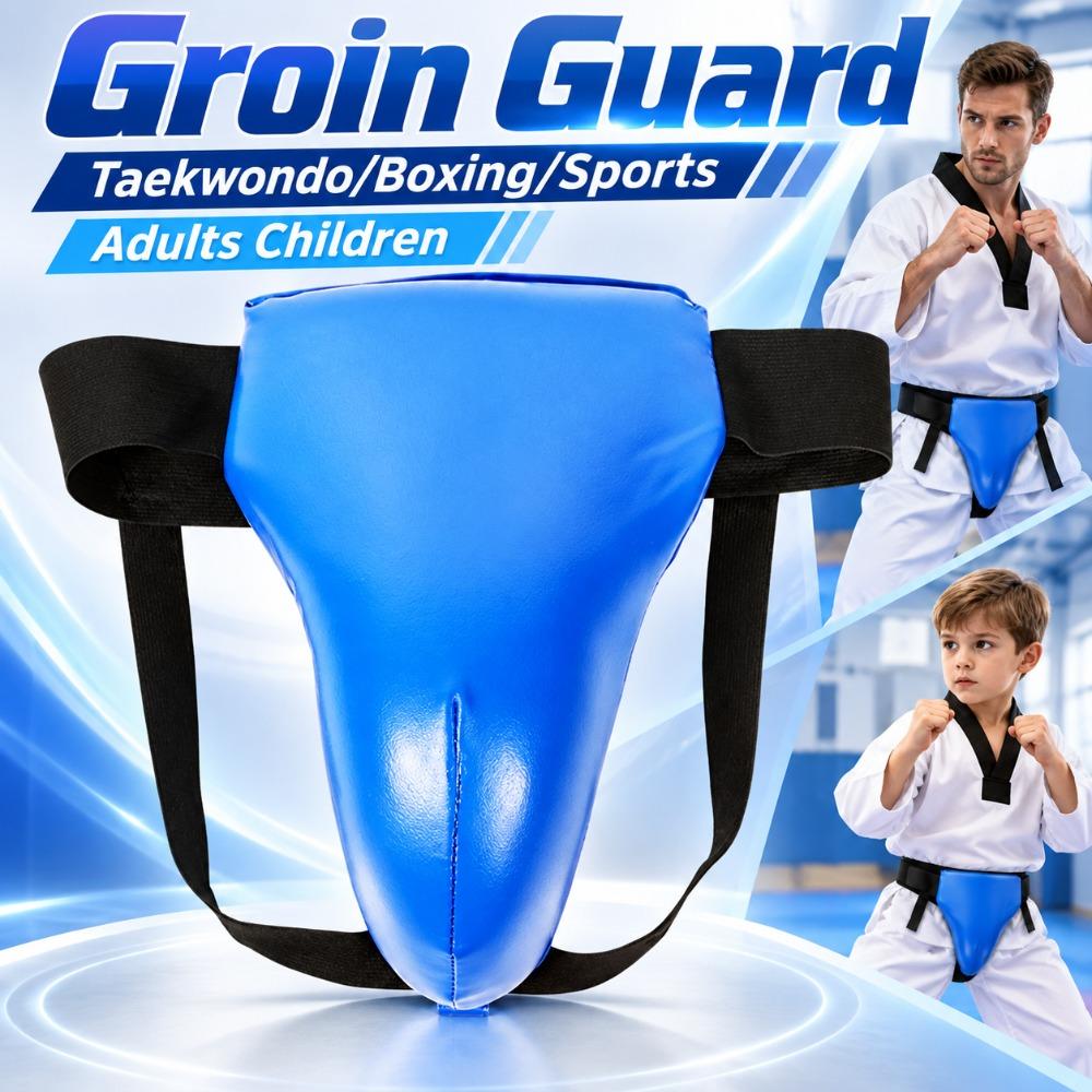 Padded Boxing Protector Shockproof Martial Arts Cup Taekwondo Groin Guard  Adults Children