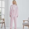 Pigiama a righe da donna: Cardigan a Maniche Corte e Pantaloni Lunghi - Stile Europeo e Americano