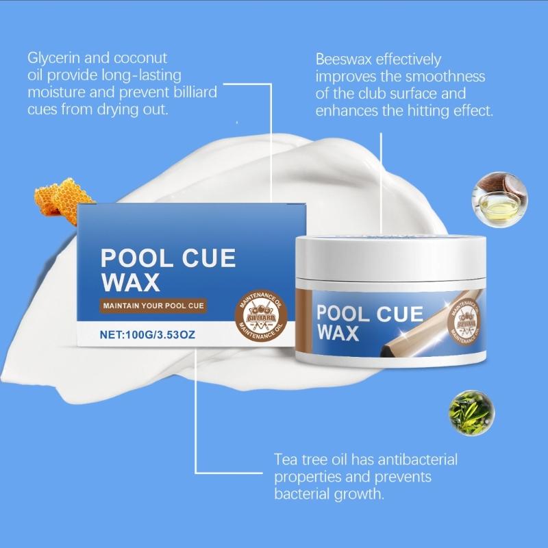 Billiard Stick Conditioner Wax, 100g Pool Cue Protective Wax Snooker Cue Wax Cue Maintenance Wax Pool Stick Care Wax