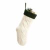 18-Inch Knitted Diamond Pattern Large Christmas Stocking for Gifts - European and American Style