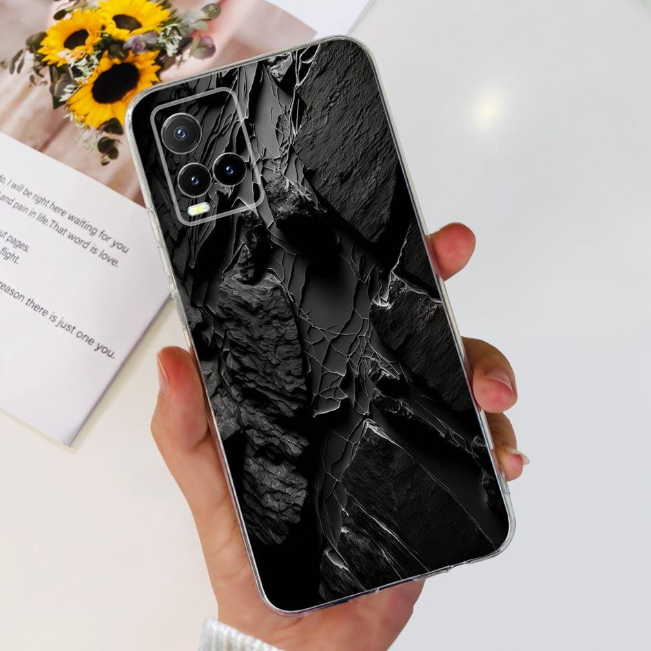For Vivo Y33s V2109 Case Y21 2021 V2111 Cover Fashion Flower Soft Clear Silicone Slim Fundas For Vivo Y21t Y33t Y21a Y21s Bumper