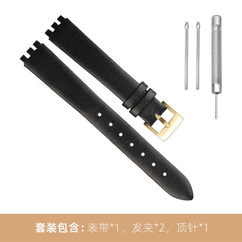 New Black Red white pink blue brown Watchband For SWATCH Genuine leather Watch band 12mm cowhide Wrist strap accessories women
