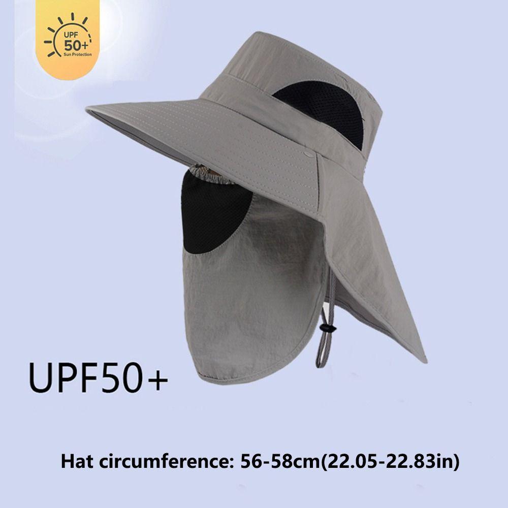 With Removable Mask Bucket Hat Breathable Beach Cap Fashion Fisherman Hat  Outdoor