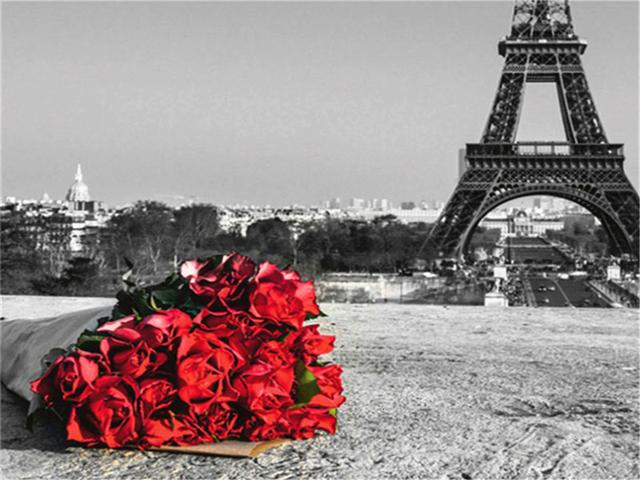 

Алмазная мозаика черная красная полная дрель квадратная алмазная вышивка уличная вышивка мозаика пейзаж 5D DIY искусство настенный декор Full Round 20x30CM