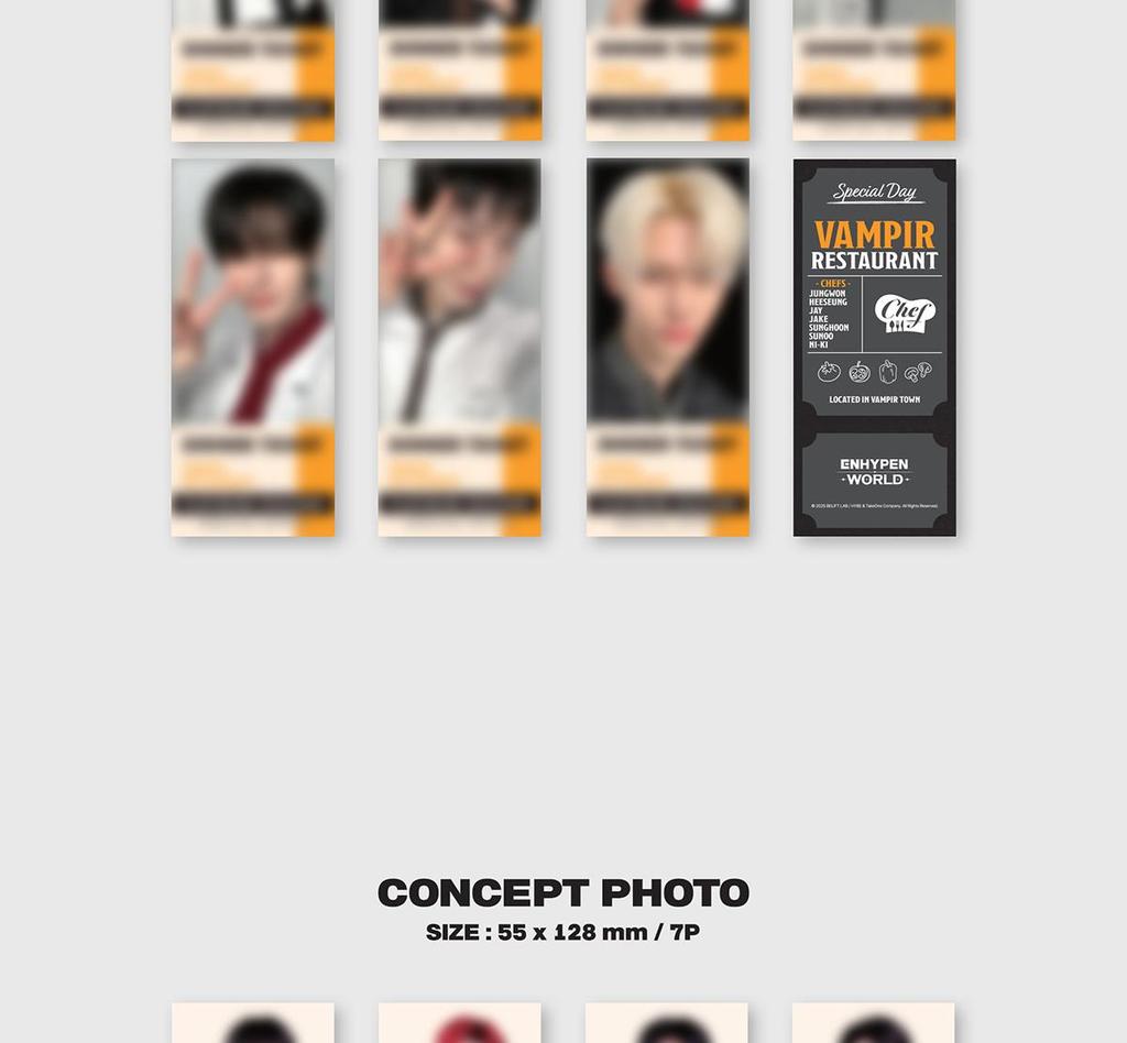 ENHYPEN WORLD COUPON CARD COLLECTION [CHEF BASIC] Ver.