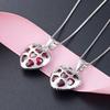 Tancise Fashion  Silver Women Necklace with Heart-shape Zircon Zircon    Pendant for Wedding Party