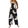 Women's Casual Jumpsuit Sleeveless Halloween Printed Cotton Jumpsuit