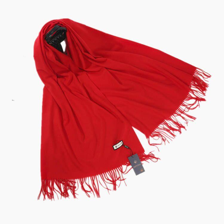 Imitation Cashmere Scarf for Women Autumn and Winter Warm Men's Wool Cashmere Scarf Winter Solid Color Korean Style Couple's Large Scarf