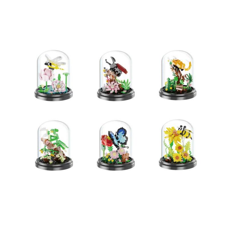Idea Insect Specimen Nanobrick Bee Butterfly Mantis Micro Diamond Block Dragonfly Scorpion Beetles Model Brick Educational Toy