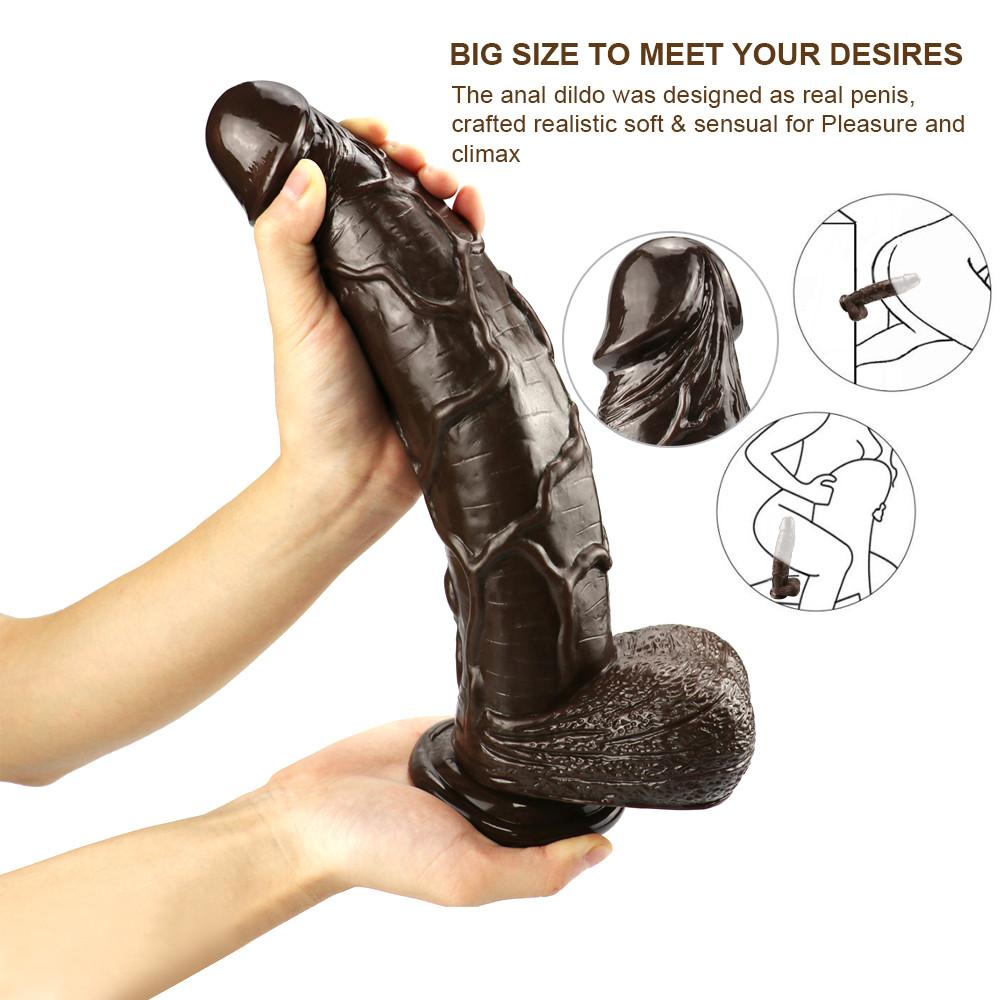 Brown Realistic Anal Dildo Anal Plug Butt Plug Small Penis with Suction Cup Dick Cock Dong Adult Sex Toys for Women