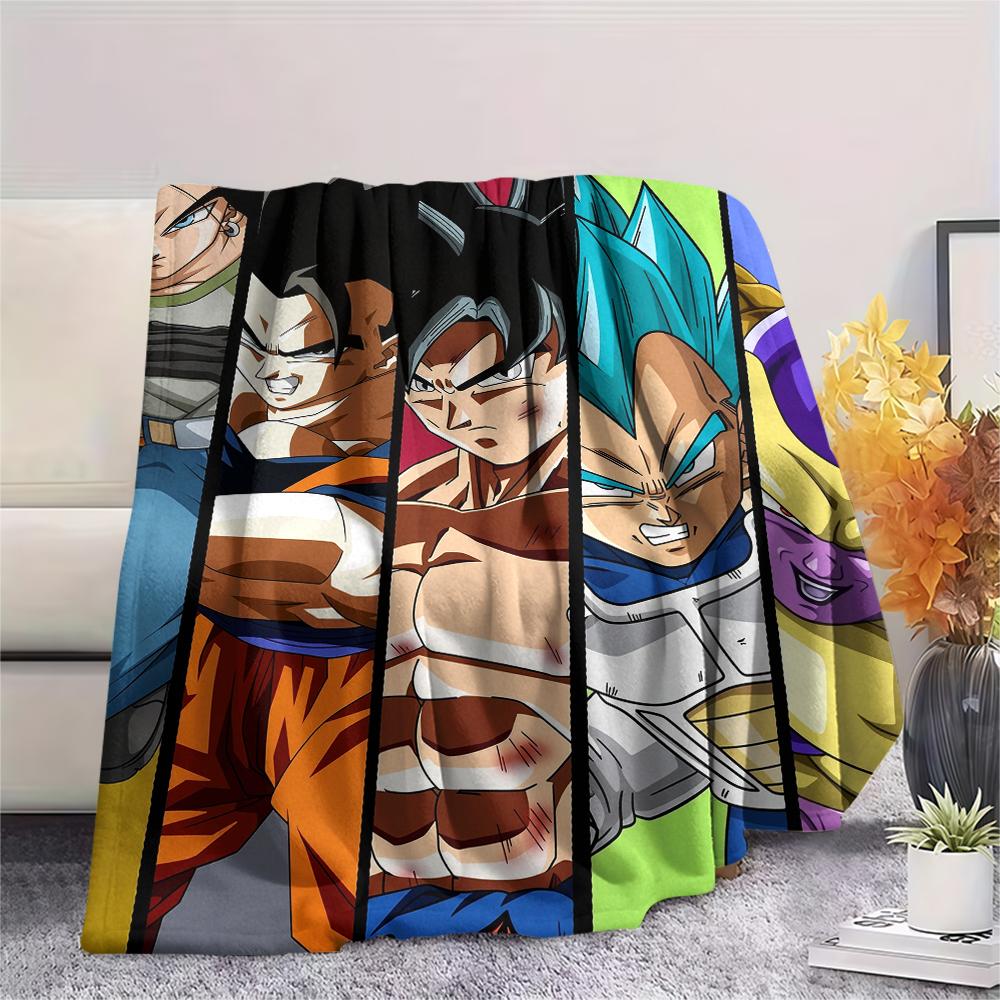 Anime Dragon Ball pattern Flannel Blanket, High quality Comfortable for All Seasons, Home Decor, Warmth and Comfort, Perfect for Gifts.