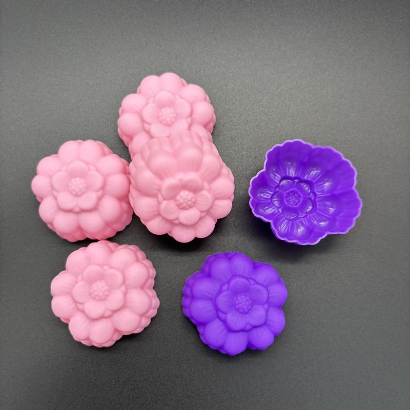 20Pcs 5cm New Flower Cake Mold Cupcake Cup Heat Resistant Silicone Soap Chocolate Pudding Ice Molds Baking Tools