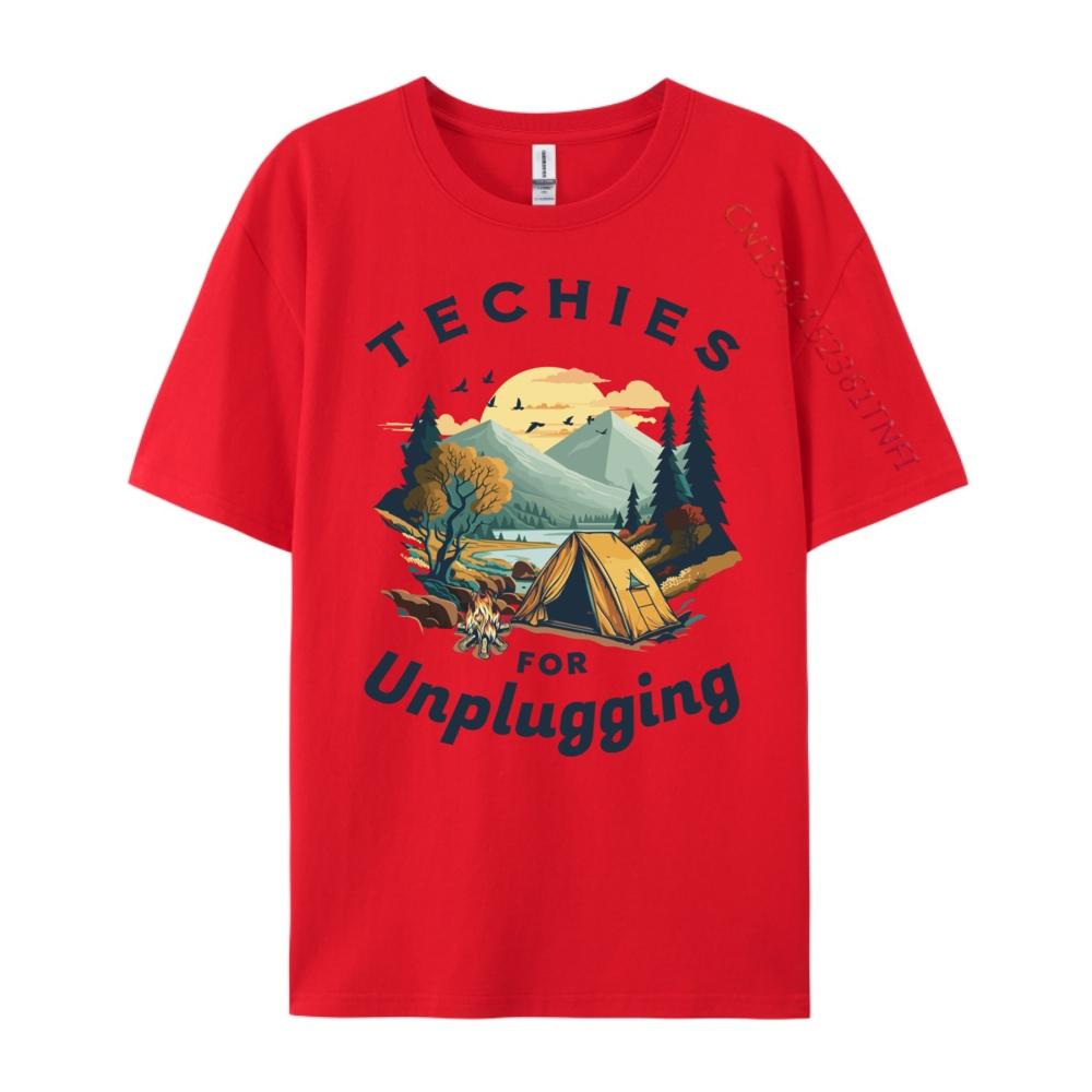 

Techies For Unplugging Outdoors It Computer Professional Unisex Clothes Halloween Tshirt S