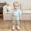 New Short Sleeve Shorts Vest Set Children's Clothing Boys Summer English Style Fashion Party Outfit