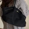 Autumn New Fashionable Matte Portable Shoulder Bag Simple Retro Green Underarm Bag Large Capacity Commuter Bag