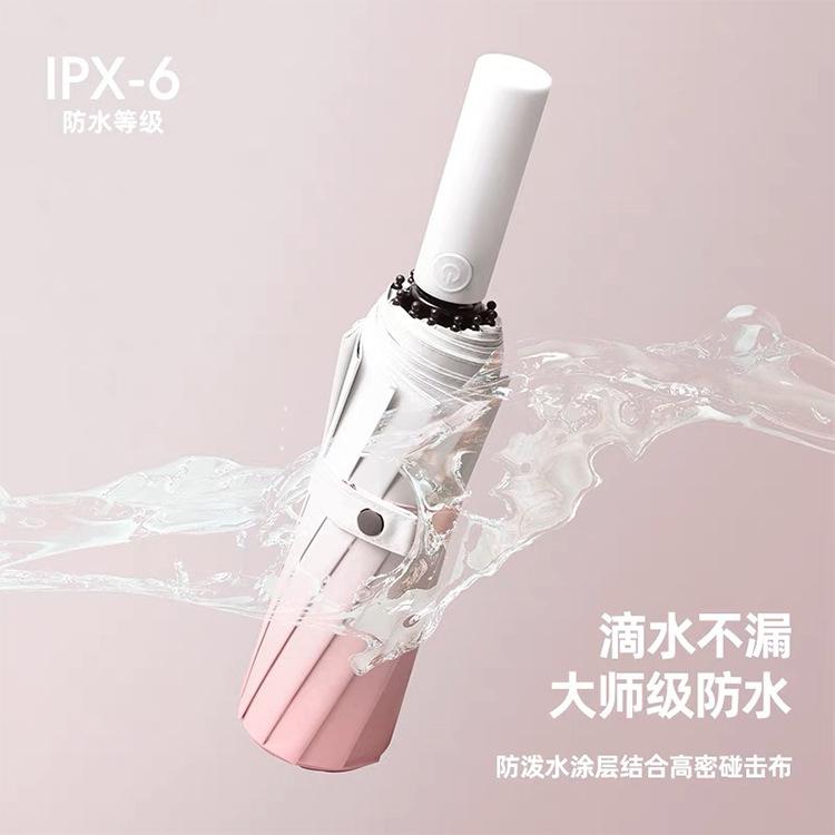 Umbrella Automatic large female weather and rain dual-purpose thickened enlarged sunscreen folding parasol batch custom sun umbrella