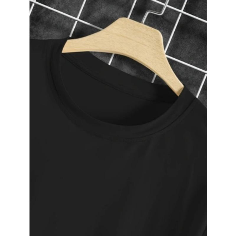 European Size Men's Casual Summer Short Sleeve T-Shirt, Fashionable Minimalist Street Style, European and American Fashion