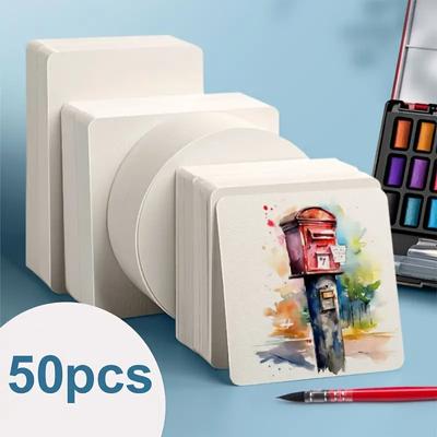 30/50 adet Suluboya Kağıdı Suluboya Kağıdı Kartpostallar 300GSM Boyama İçin Mükemmel Kendin Yap Teşekkür Kartı Tebrik Kartları Noel Davetiyeleri Doğum Günü